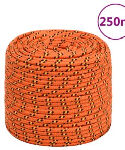 vidaXL Boottouw 6 mm 250 m polypropyleen oranje