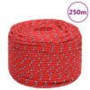 vidaXL Boottouw 6 mm 250 m polypropyleen rood