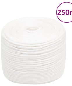 vidaXL Boottouw 6 mm 250 m polypropyleen volwit