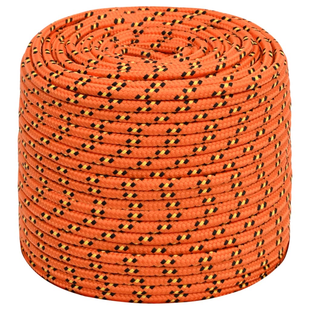 vidaXL Boottouw 8 mm 100 m polypropyleen oranje