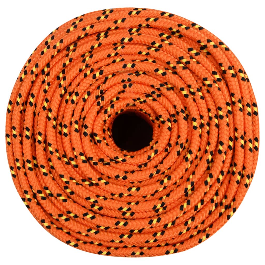 vidaXL Boottouw 8 mm 100 m polypropyleen oranje - Afbeelding 3
