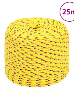 vidaXL Boottouw 8 mm 25 m polypropyleen geel