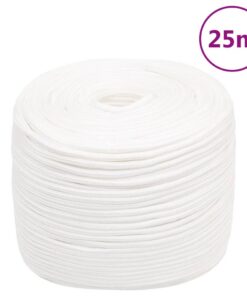 vidaXL Boottouw 8 mm 25 m polypropyleen volwit