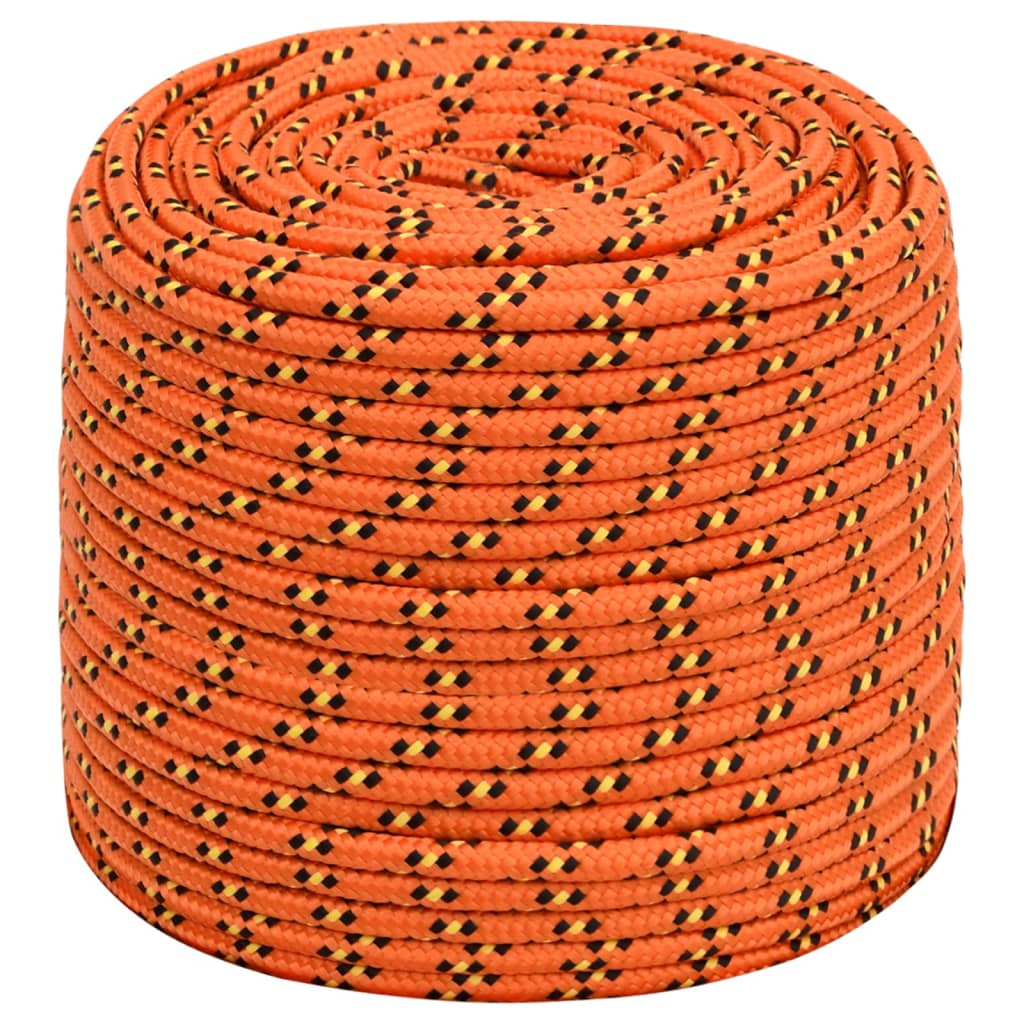 vidaXL Boottouw 8 mm 50 m polypropyleen oranje