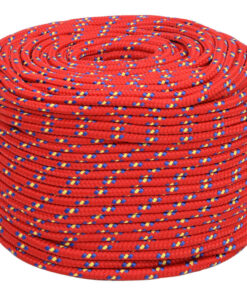 vidaXL Boottouw 8 mm 50 m polypropyleen rood