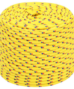 vidaXL Boottouw 8 mm 500 m polypropyleen geel