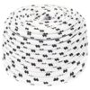 vidaXL Boottouw gevlochten 10 mmx25 m polyester wit