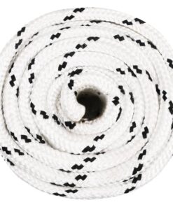 vidaXL Boottouw gevlochten 16 mmx25 m polyester wit