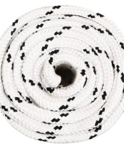 vidaXL Boottouw gevlochten 16 mmx50 m polyester wit