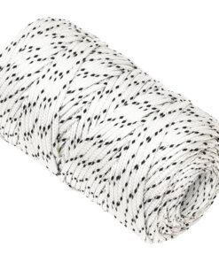 vidaXL Boottouw gevlochten 2 mm x 250 m polyester wit
