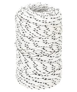 vidaXL Boottouw gevlochten 2 mm x 500 m polyester wit