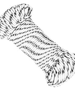vidaXL Boottouw gevlochten 3 mmx25 m polyester wit