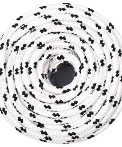 vidaXL Boottouw gevlochten 6 mmx100 m polyester wit4