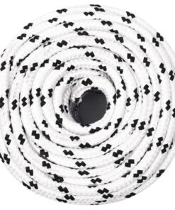 vidaXL Boottouw gevlochten 8 mmx100 m polyester wit4