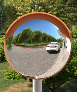 vidaXL Buiten Convex Verkeersspiegel Oranje Ø30 cm Polycarbonaat