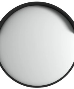 vidaXL Buiten Convex Verkeersspiegel Zwart Ø45 cm Polycarbonaat