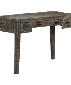 vidaXL Bureau 110x50x75 cm massief mangohout zwart