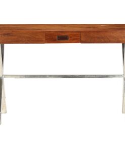 vidaXL Bureau 110x50x76 cm massief acaciahout en honingafwerking
