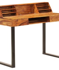 vidaXL Bureau 110x50x94 cm massief acaciahout en staal