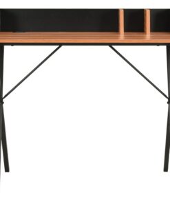 vidaXL Bureau 80x50x84 cm zwart en bruin