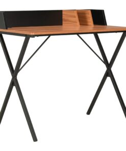 vidaXL Bureau 80x50x84 cm zwart en bruin