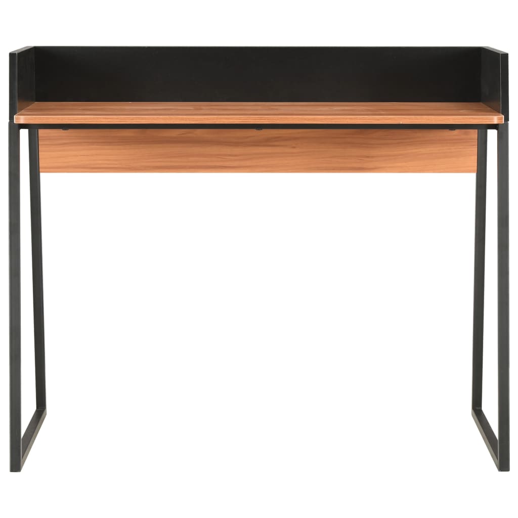 vidaXL Bureau 90x60x88 cm zwart en bruin
