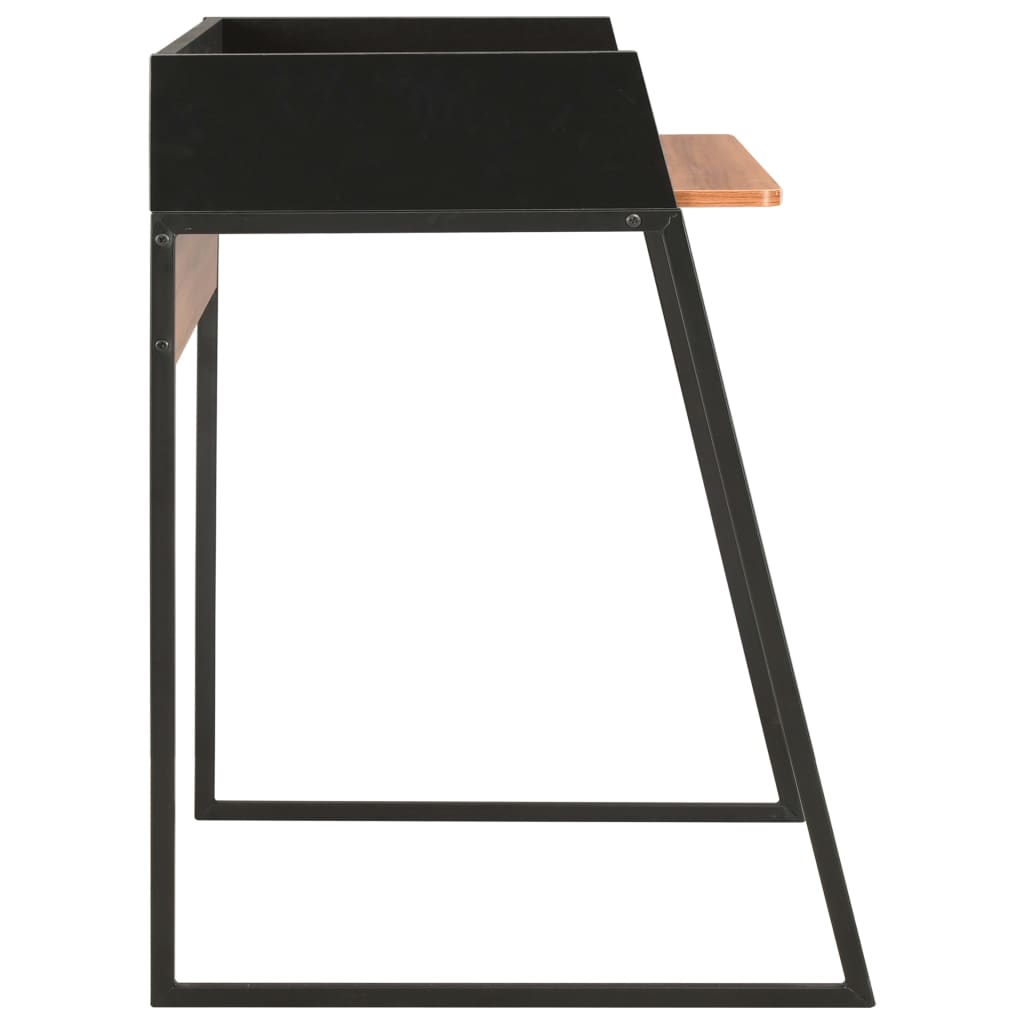 vidaXL Bureau 90x60x88 cm zwart en bruin - Afbeelding 3