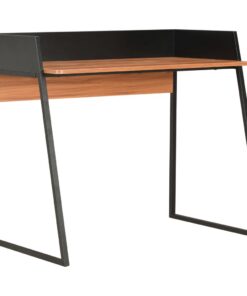 vidaXL Bureau 90x60x88 cm zwart en bruin