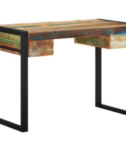 vidaXL Bureau massief gerecycled hout