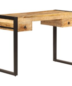 vidaXL Bureau met 2 lades 110x50x77 cm massief mangohout