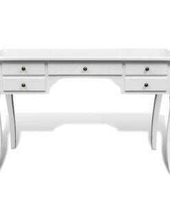 vidaXL Bureau met gebogen poten en 5 lades Franse stijl