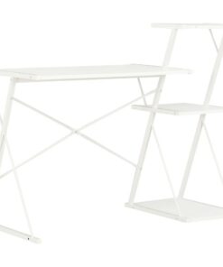 vidaXL Bureau met schap 116x50x93 cm wit