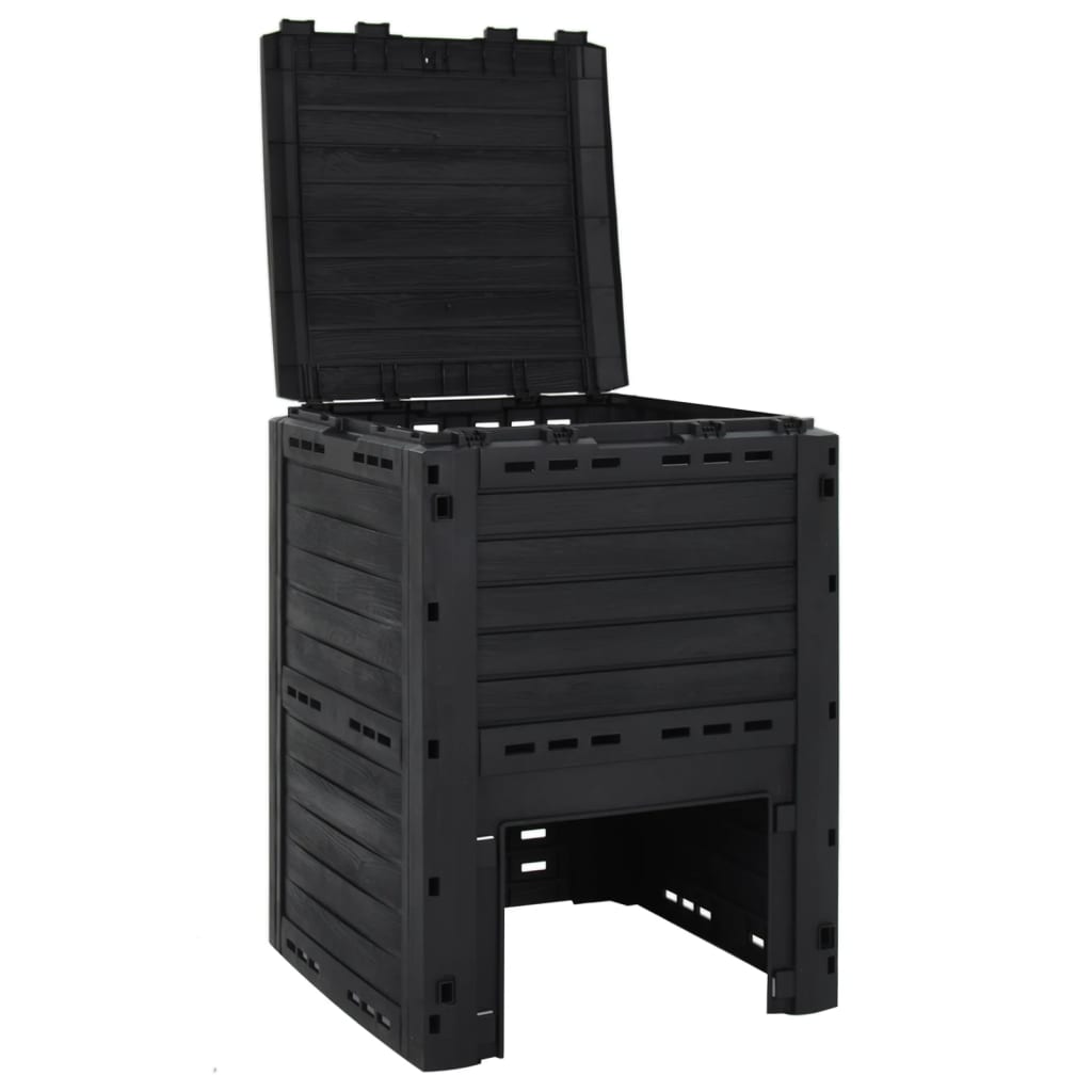 vidaXL Compostbak 280 L polypropeen zwart - Image 5