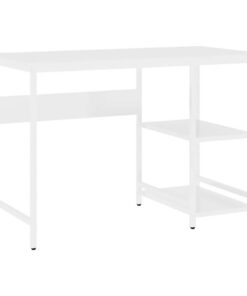 vidaXL Computerbureau 105x50x72 cm MDF en metaal wit