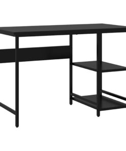 vidaXL Computerbureau 105x50x72 cm MDF en metaal zwart