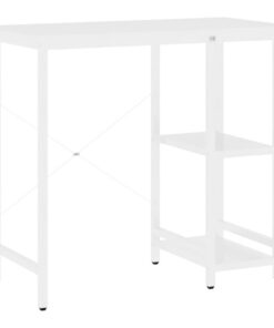 vidaXL Computerbureau 80x40x72 cm MDF en metaal wit