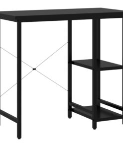 vidaXL Computerbureau 80x40x72 cm MDF en metaal zwart
