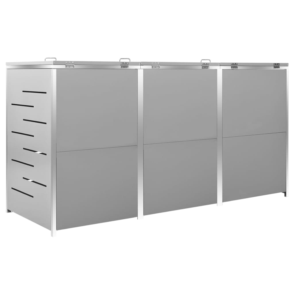 vidaXL Containerberging driedubbel 207x77,5x112,5 cm roestvrij staal - Afbeelding 7