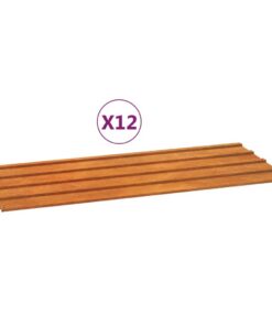 vidaXL Dakpanelen 12 st 100x44 cm cortenstaal roestig