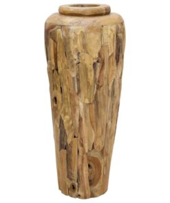 vidaXL Decoratievaas 40x100 cm massief teakhout
