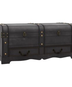 vidaXL Dekenkist 90x51x42 cm hout zwart