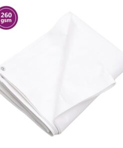vidaXL Dekzeil 260 g/m² 4x6 m HDPE wit