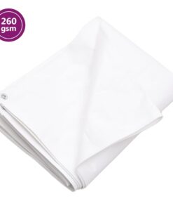 vidaXL Dekzeil 260 g/m² 4x8 m HDPE wit