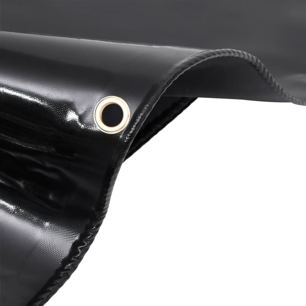 vidaXL Dekzeil 650 g/m² 3x4 m zwart - Afbeelding 5