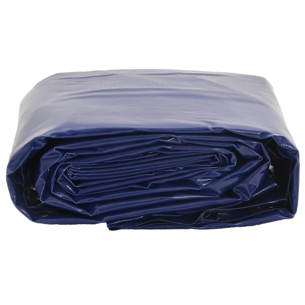 vidaXL Dekzeil 650 g/m² 4x7 m blauw - Afbeelding 3