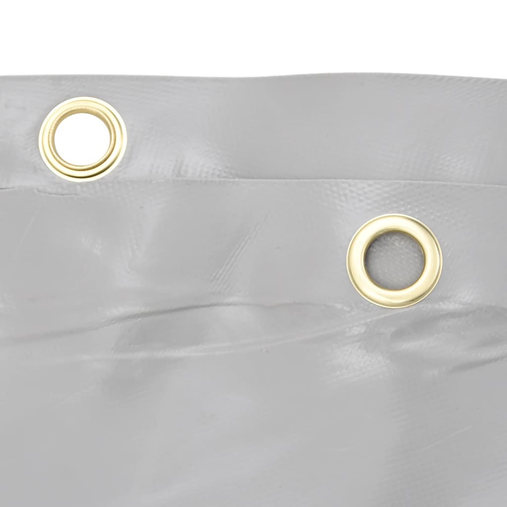 vidaXL Dekzeil 650 g/m² 5x5 m grijs - Image 5