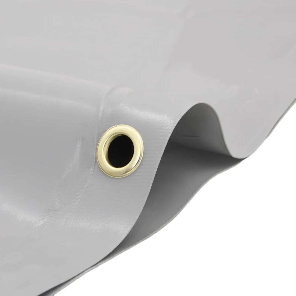 vidaXL Dekzeil 650 g/m² 5x8 m grijs - Image 4