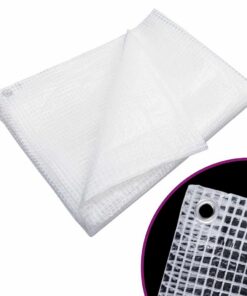 vidaXL Dekzeil leno 140 g/m² 4x4 m wit