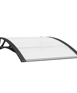 vidaXL Deurluifel 100x75 cm polycarbonaat zwart en transparant