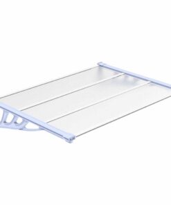 vidaXL Deurluifel 122x90 cm polycarbonaat grijs en transparant